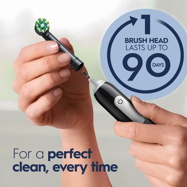 Oral-B Pro 1000 Power Rechargeable Battery Electric Toothbrush with Multiple Brush Modes - Black