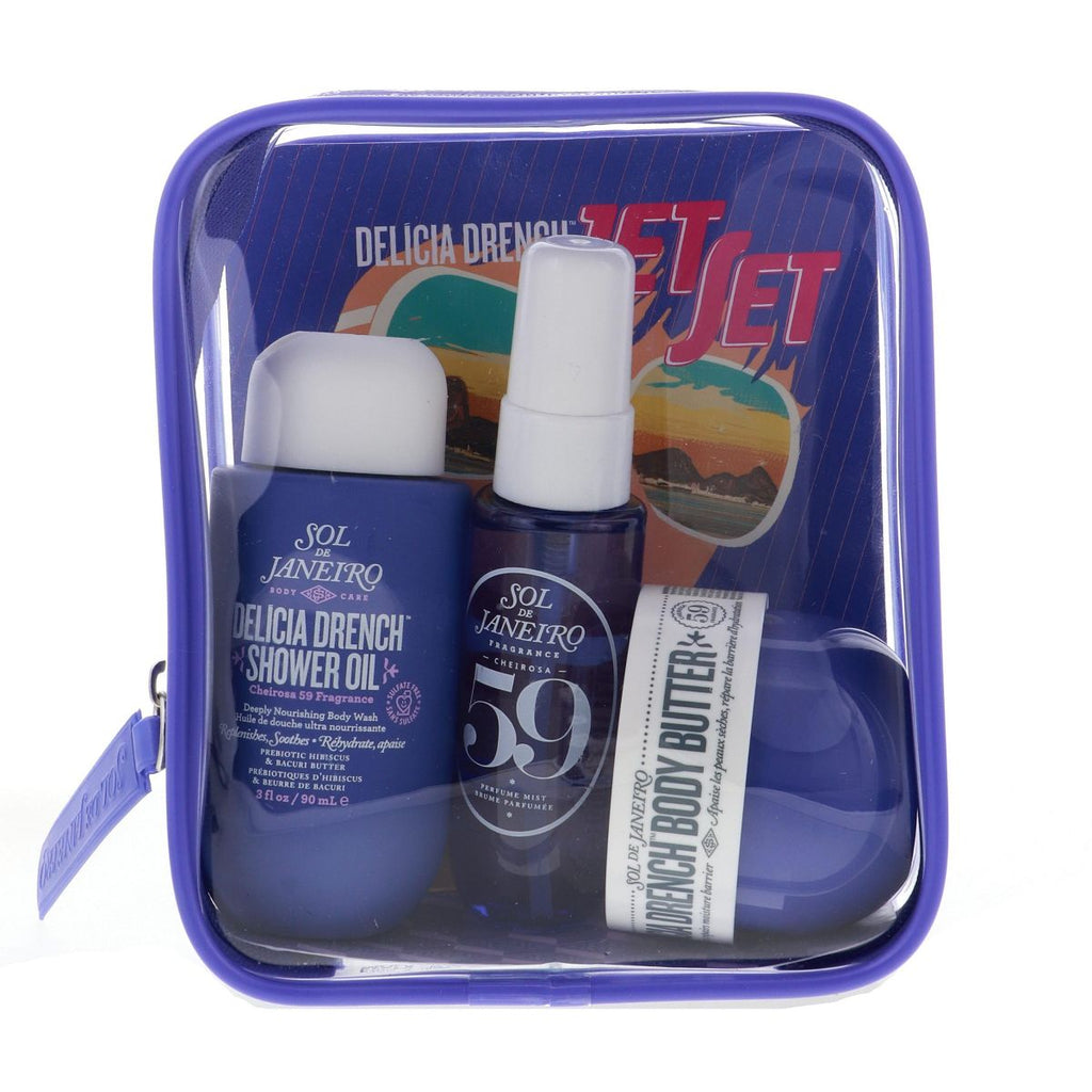 Sol de Janeiro Delicia Drench Jet Set (Body Butter, 1.69 oz, Shower Oil, 3 oz, Perfume Mist, 1 oz)