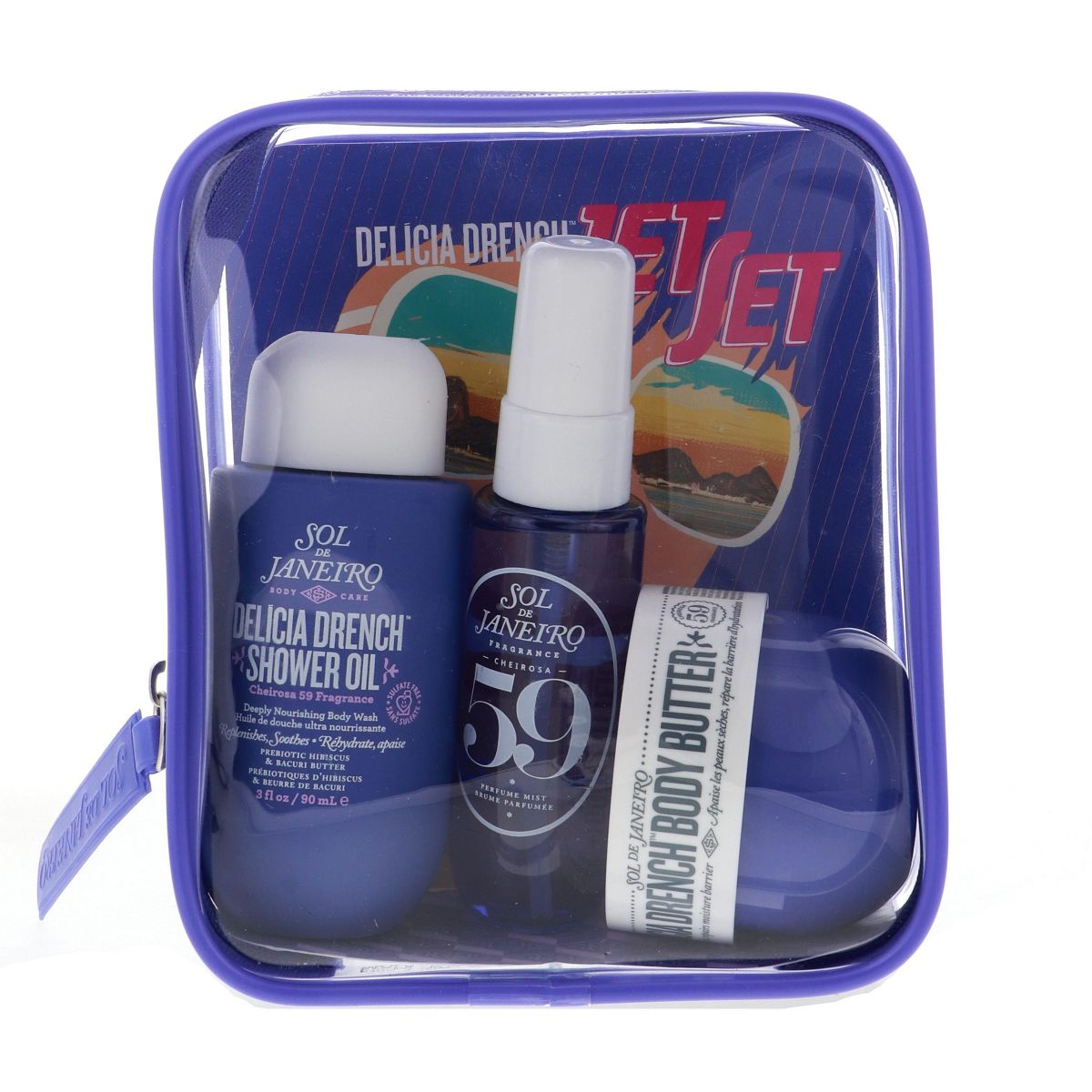 Sol de Janeiro Delicia Drench Jet Set (Body Butter, 1.69 oz, Shower Oil, 3 oz, Perfume Mist, 1 oz)