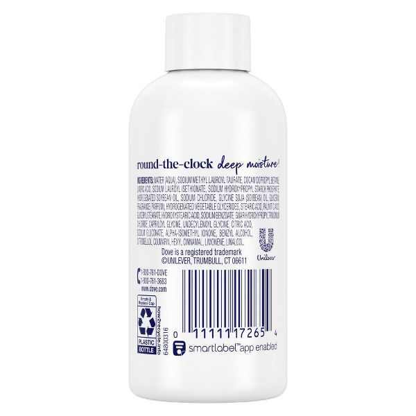 Dove Deep Moisture Mini Body Wash 24hr Lotion-Soft Skin - Travel Size - 3 fl oz