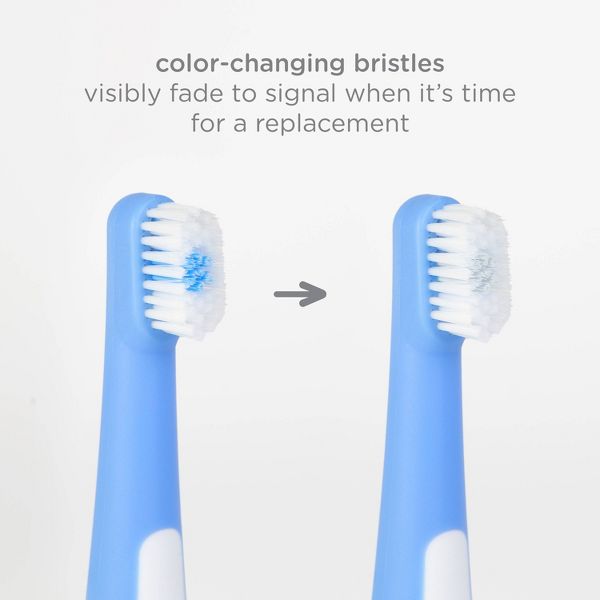 Ubbi Grow with Me 3 Stage Toothbrush Training Set, Polaris Blue