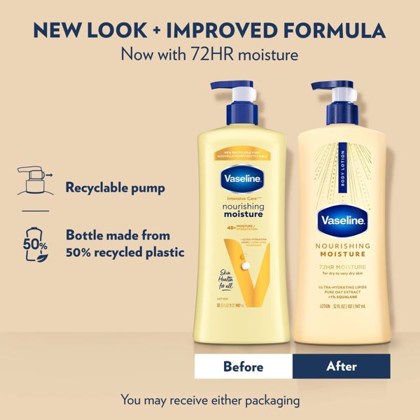 Vaseline Intensive Care Moisturizing Body Lotion with Oat Extract Nourishing Moisture - 32 fl oz