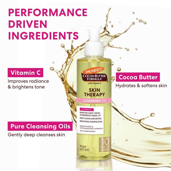 Palmers Skin Therapy Cleansing Face Oil - Cocoa butter & Rose - 6.5 fl oz