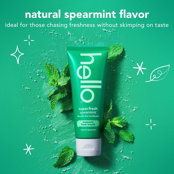 hello Superfresh Fluoride-Free Toothpaste - Natural Spearmint - 5oz