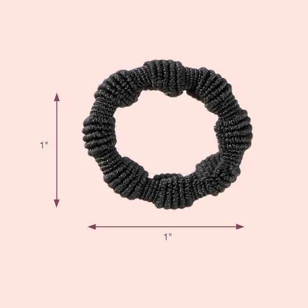 scünci | lüxe Soft Mini Textured Ponytailers with Storage Bag - Fine Hair - 40pcs: Hair Styling, Elastic, All Hair Types
