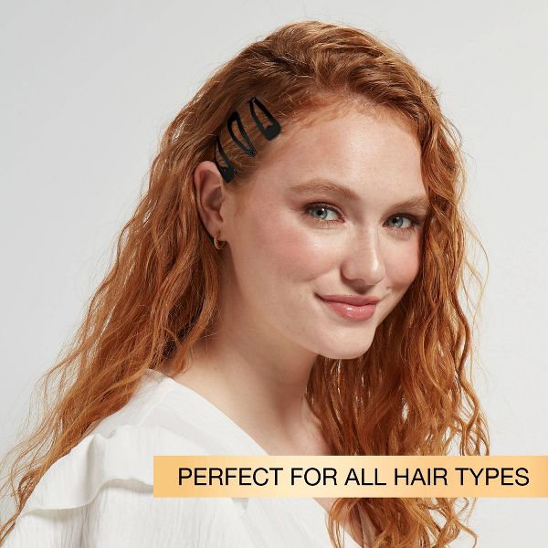 scünci Metal Snap Clips - Black - All Hair - 12pcs
