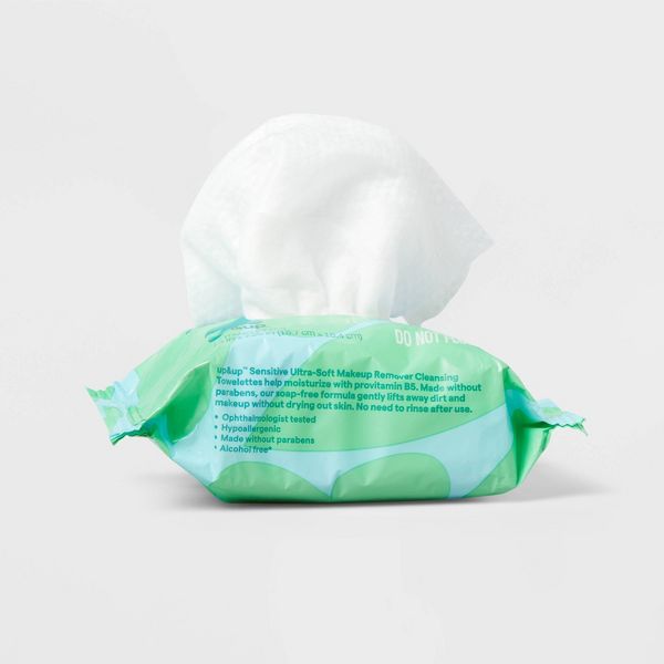 Sensitive Ultra-Soft Makeup Remover Cleansing Towelettes - Unscented - 25ct - up&up™