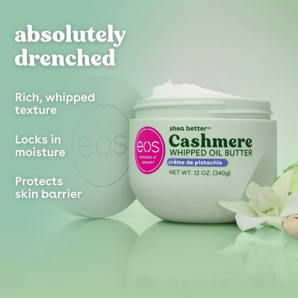 eos Cashmere Whipped Oil Body Butter - Crème de Pistachio - 12oz