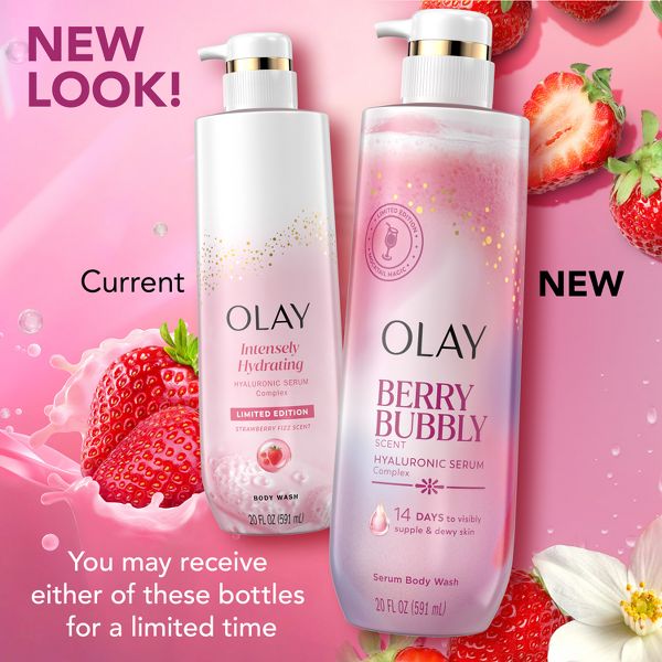 Olay Berry Bubbly Hyaluronic Serum Body Wash - 20 fl oz