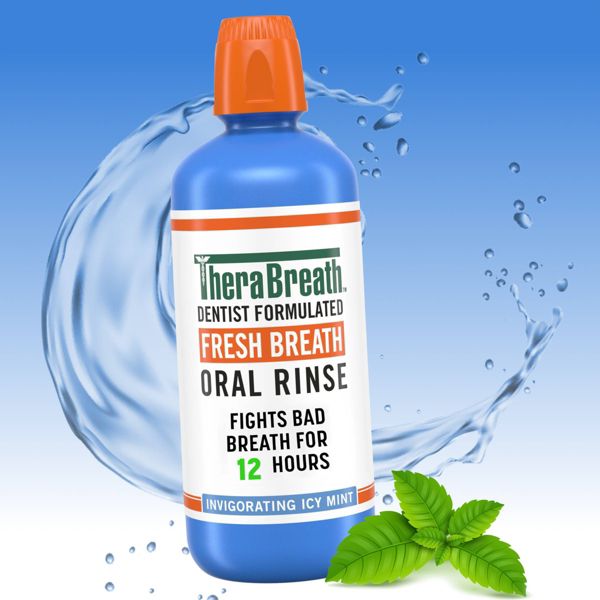 TheraBreath Alcohol-Free Mouthwash - Icy Mint - Trial Size - 3 fl oz