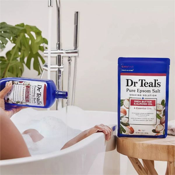 Dr Teals Body Wash with Pure Epsom Salt Shea Butter and Almond Oil Moisturizing Body Cleanser 24 oz