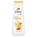 Dove Glow Body Wash - Mango & Almond Butters 24hr Lotion-Soft Skin - 20 fl oz