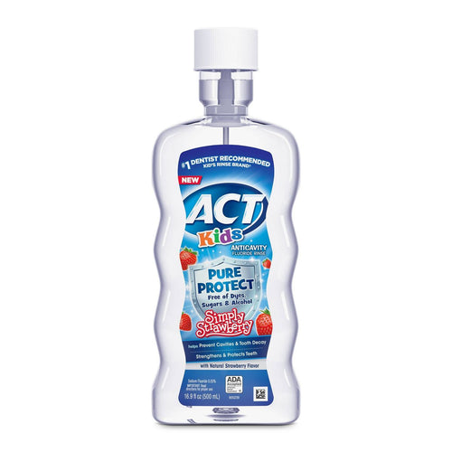 ACT Kids' Pure Protect Strawberry Anticavity Fluoride Mouthwash - 16.9 fl oz