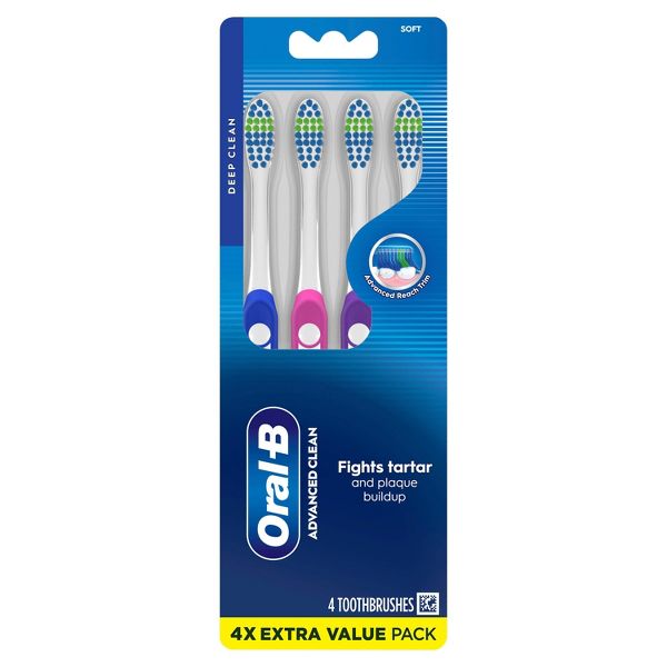 Oral-B Indicator Contour Clean Soft Toothbrush - 4ct