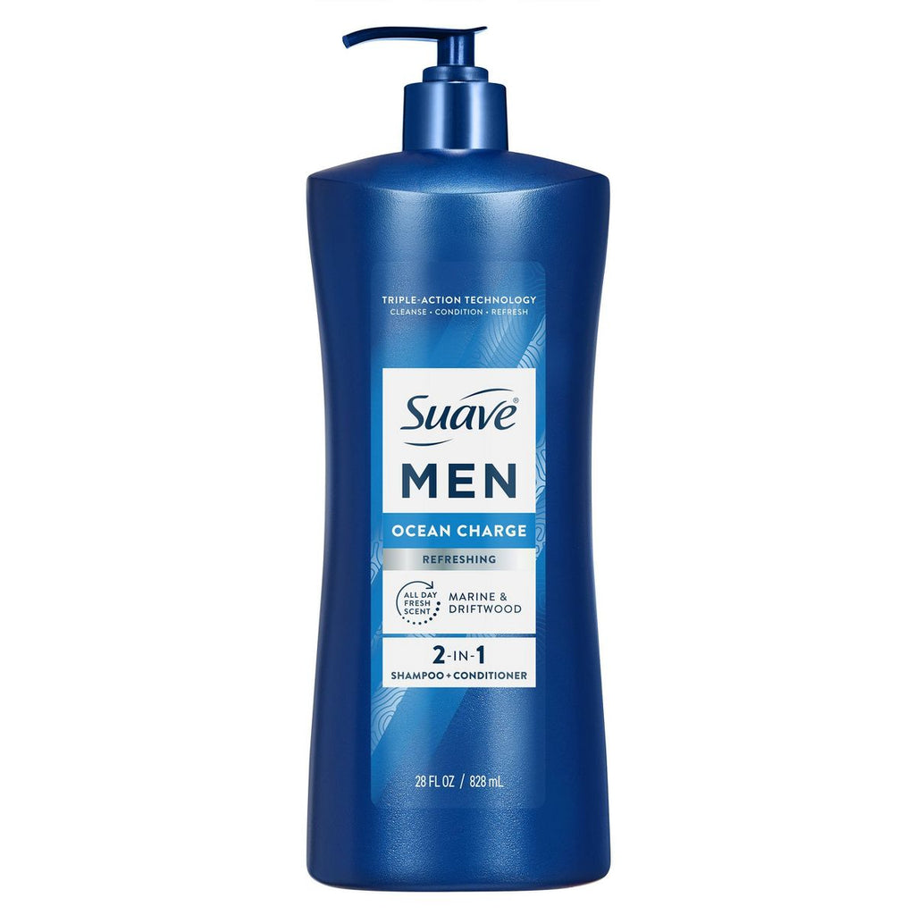 Suave Men 2-in-1 Pump Shampoo & Conditioner - Ocean Charge - 28 fl oz