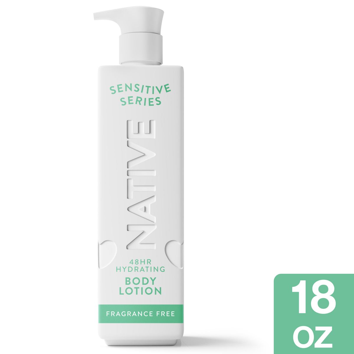 Native Sensitive Series 48H Hydrating Body Lotion - Hypoallergenic - Fragrance Free - 18 fl oz