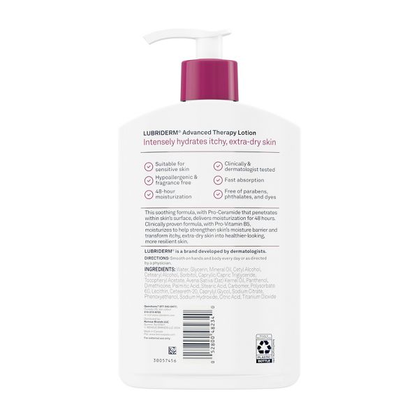 Lubriderm Advanced Therapy Moisturizing Body Lotion for Extra Dry Skin with Pro Vitamin B5 - Fragrance Free - 16 fl oz