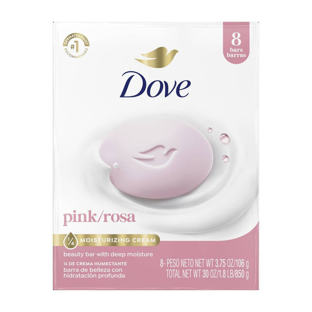 Dove Beauty Pink Deep Moisture Beauty Bar Soap - 8pk - 3.75oz each