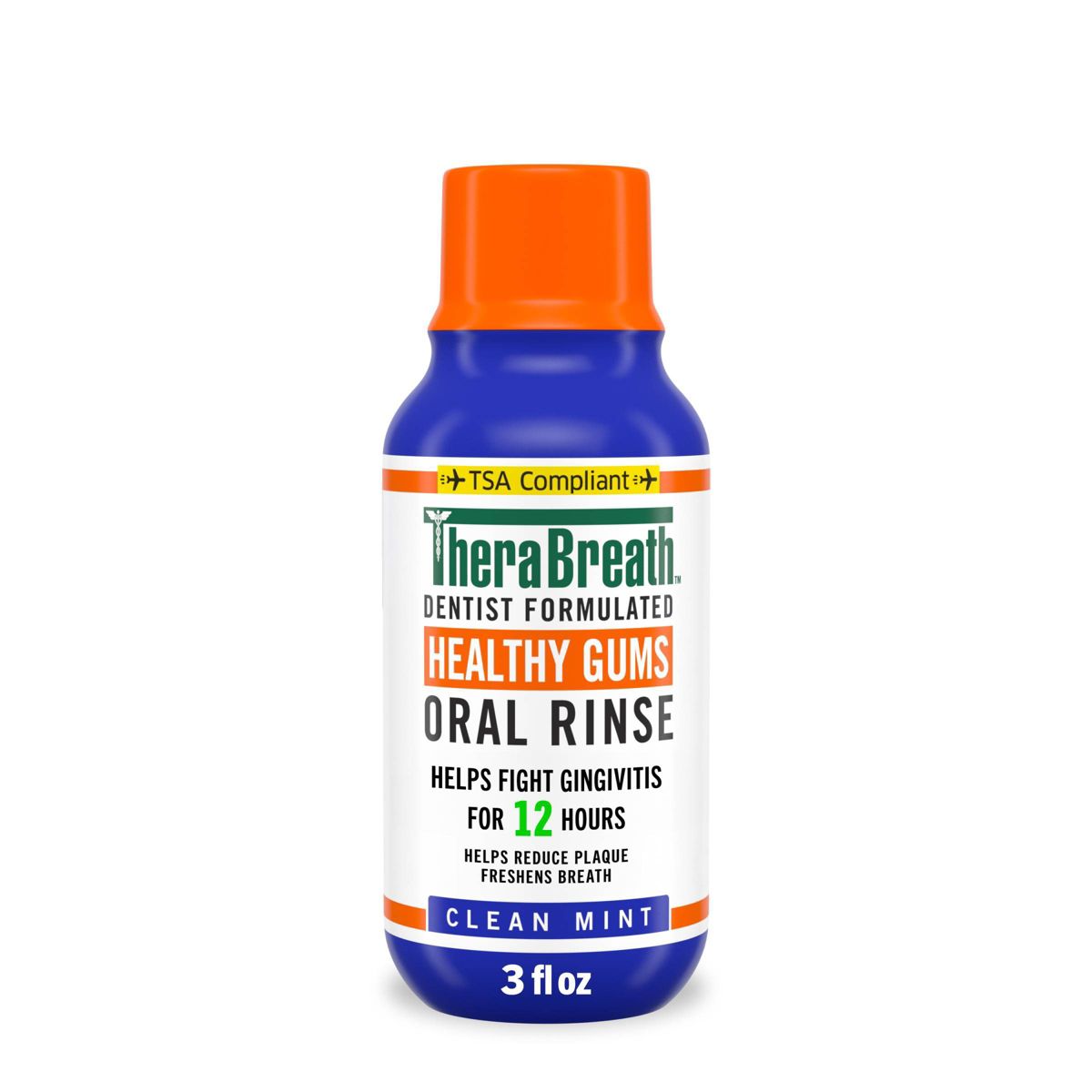 TheraBreath Healthy Gums Mouthwash Antigingivitis - Clean Mint - 16 fl oz