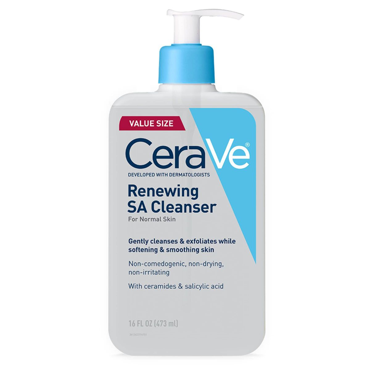 CeraVe SA Face Wash Salicylic Acid Cleanser with Hyaluronic Acid and Niacinamide - 16 fl oz