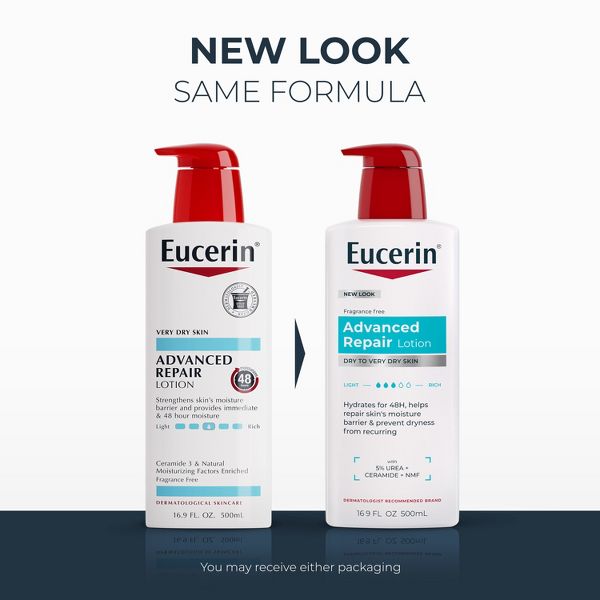 Eucerin Advanced Repair Unscented Body Lotion for Dry Skin - 16.9 fl oz