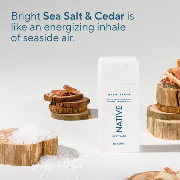 Native Body Wash - Sea Salt & Cedar - 3oz