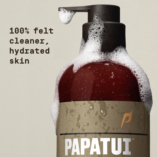 Papatui Men's Sulfate-Free Exfoliating and Hydrating Body Wash - Sandalwood Suede - 18 fl oz
