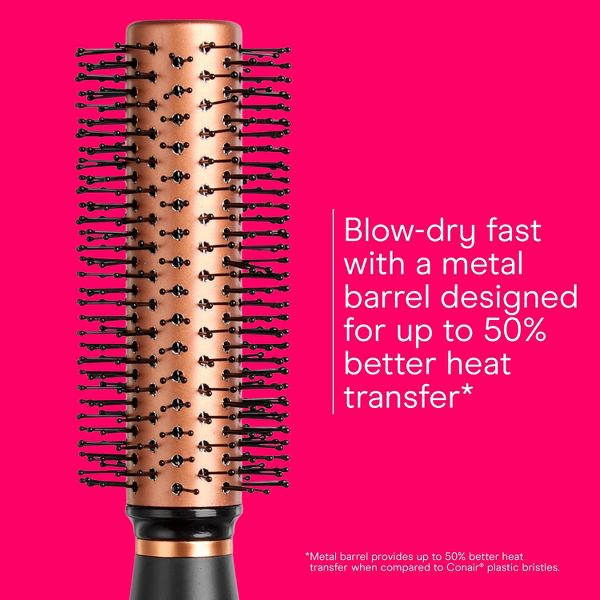 Conair Quick Time Blow Dry Nylon Bristle Round Hair Brush - Small Barrel