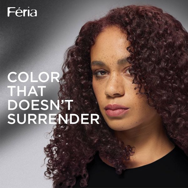 L'Oreal Paris Feria High Intensity Shimmering Color Power Red - R48 Intense Deep Auburn - 1 Kit