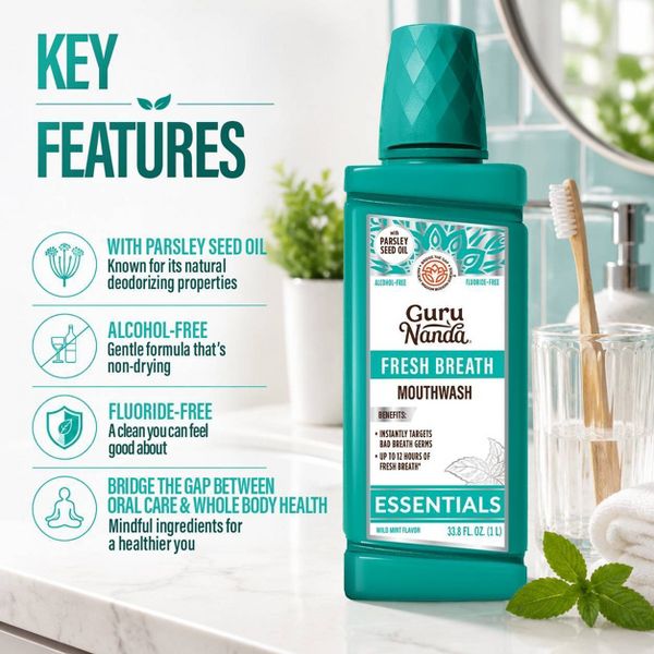 GuruNanda Fresh Breath Mouthwash - 1L