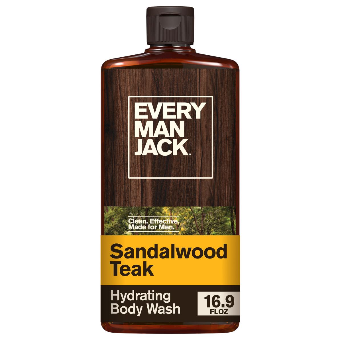 Every Man Jack Sandalwood Teak Hydrating Men's Body Wash - 16.9 fl oz