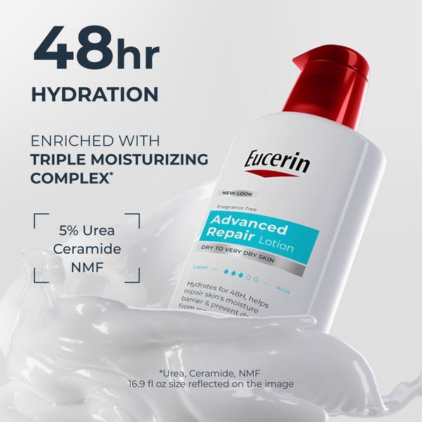 Eucerin Advanced Repair Unscented Body Lotion for Dry Skin - 16.9 fl oz