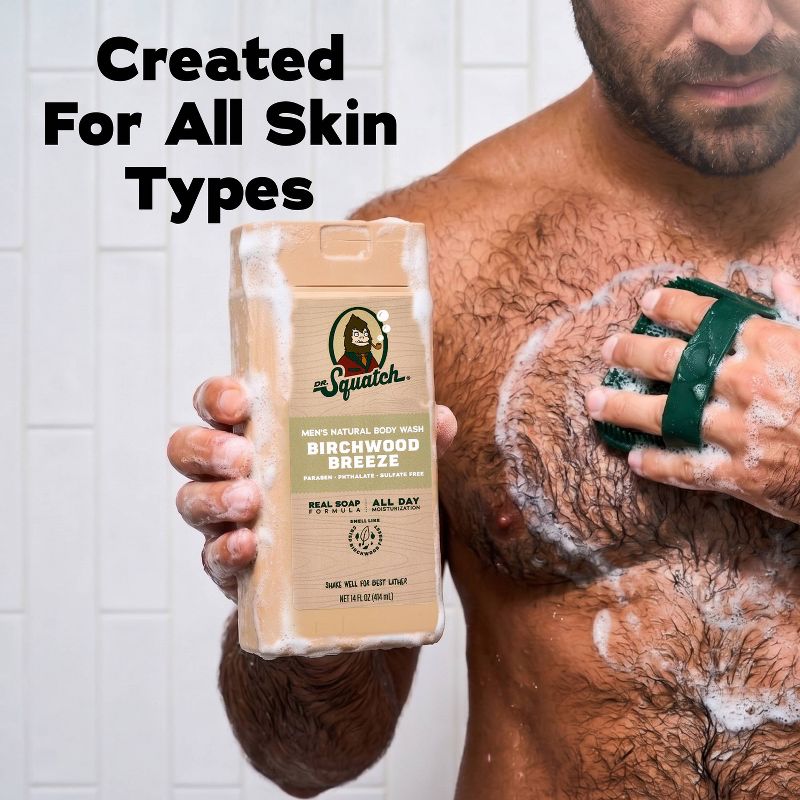 DR. SQUATCH Men's Natural Non-Exfoliating Body Wash - Birchwood Breeze