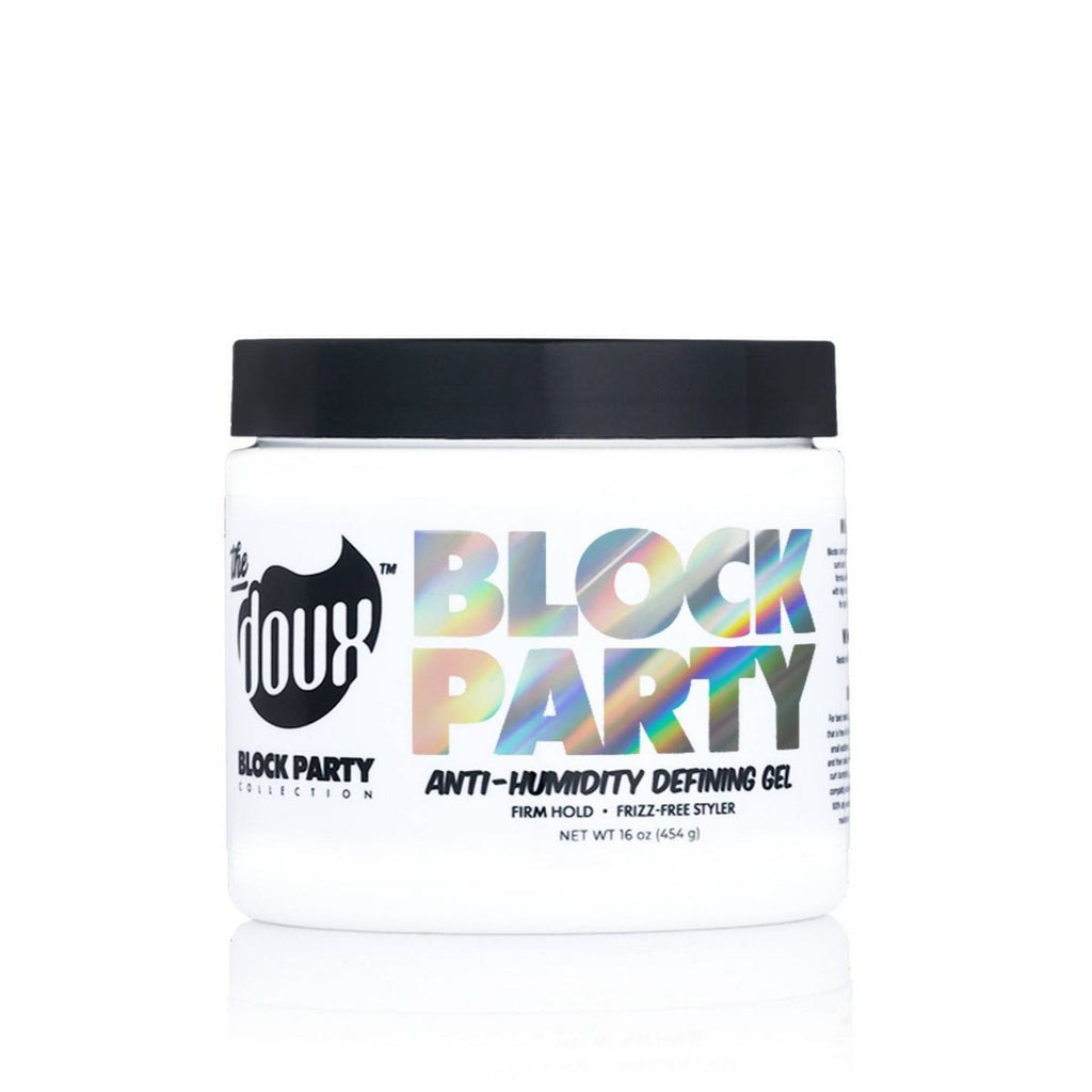 The Doux Block Party - Anti-Humidity Defining Hair Gel - 16oz: For All Hair Types, Curl Enhancer Serum