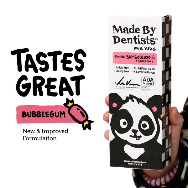 Made by Dentists Kids' Panda Fluoride Anticavity Toothpaste - Bubblegum - 4.2oz