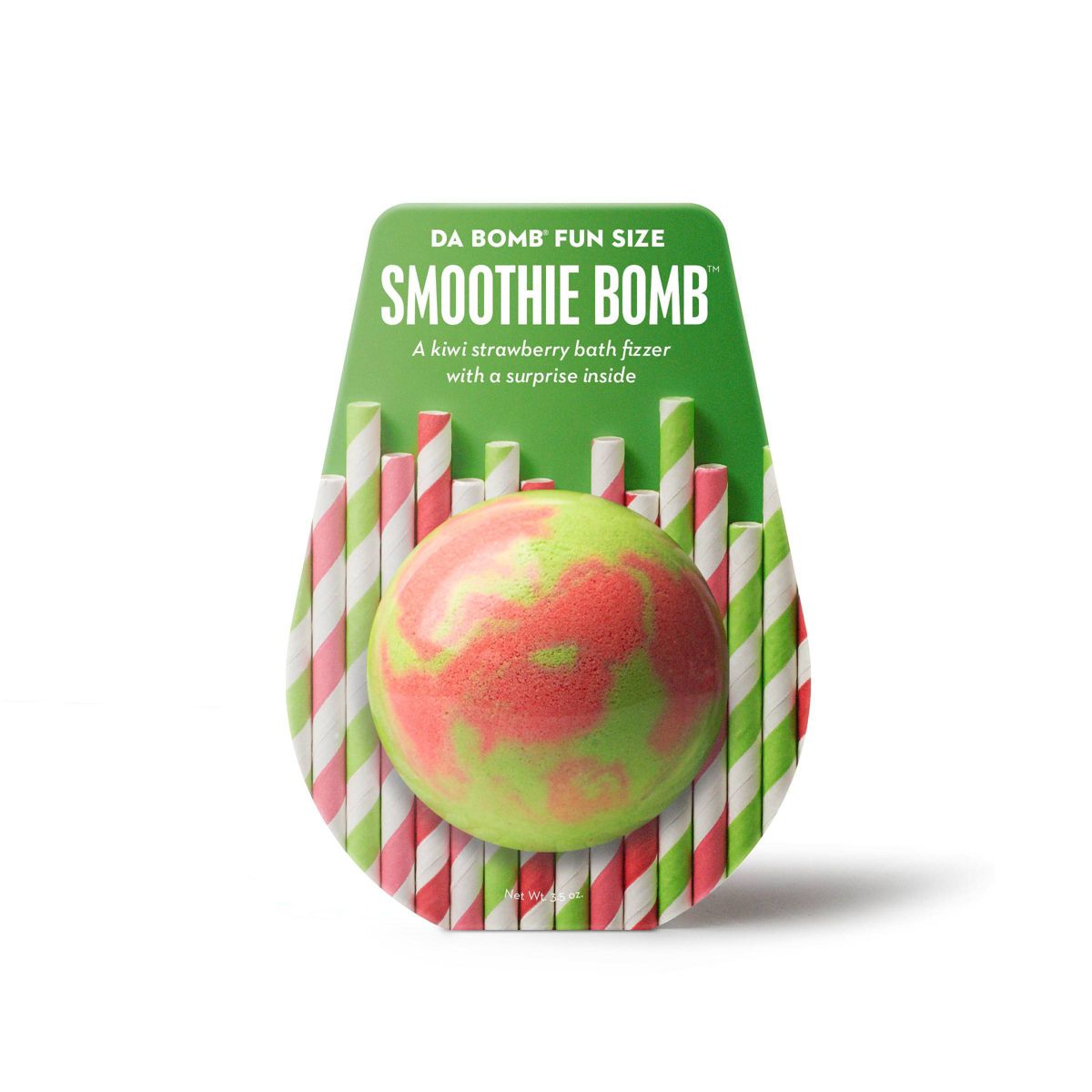 Da Bomb Bath Fizzers Kiwi Strawberry Smoothie Bath Bomb - 3.5oz