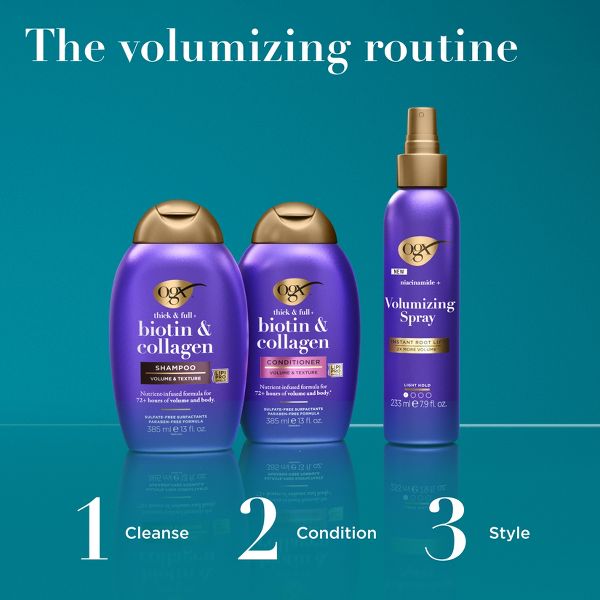 OGX Biotin & Collagen Extra Strength Volumizing Shampoo for Fine Hair - 13 fl oz