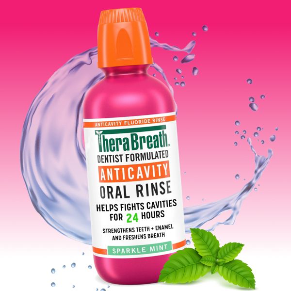 TheraBreath Anticavity Fluoride Mouthwash - Sparkle Mint - 16 fl oz