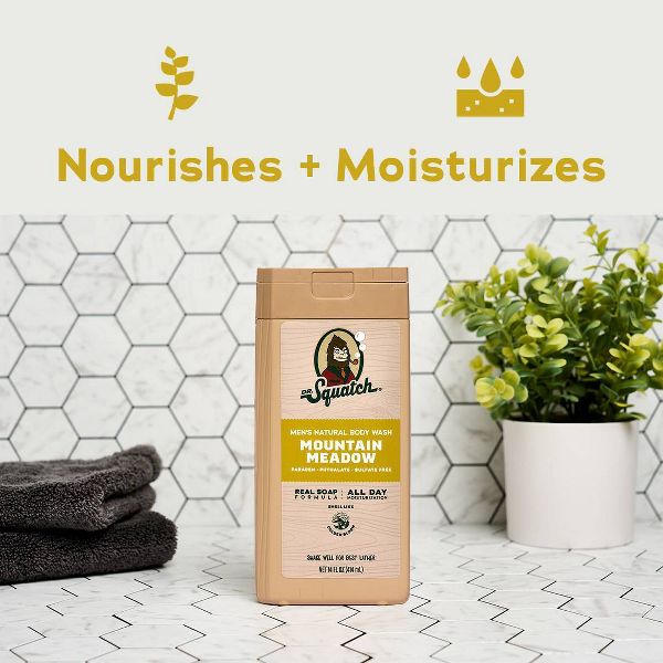 DR. SQUATCH Men's Natural Rapids Non-Exfoliating Body Wash - Mountain Meadow - 14 fl oz