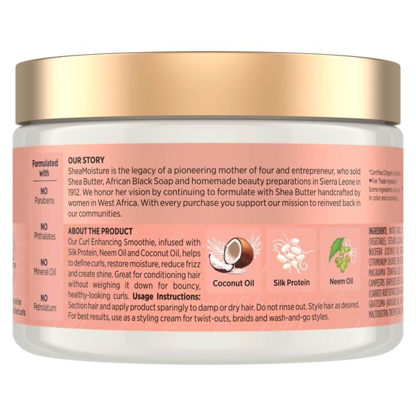 SheaMoisture Coconut and Hibiscus Curl Enhancing Smoothie For Thick Curly Hair - 12oz