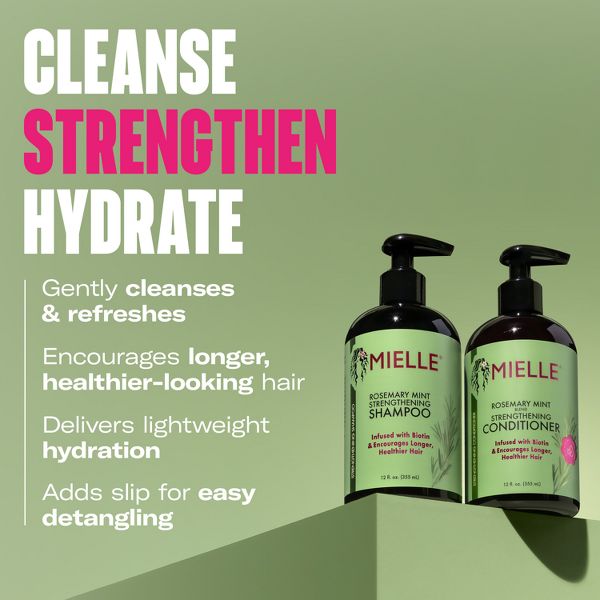 Mielle Organics Shampoo + Conditioner Combo Pack - Rosemary Mint - 24 fl oz