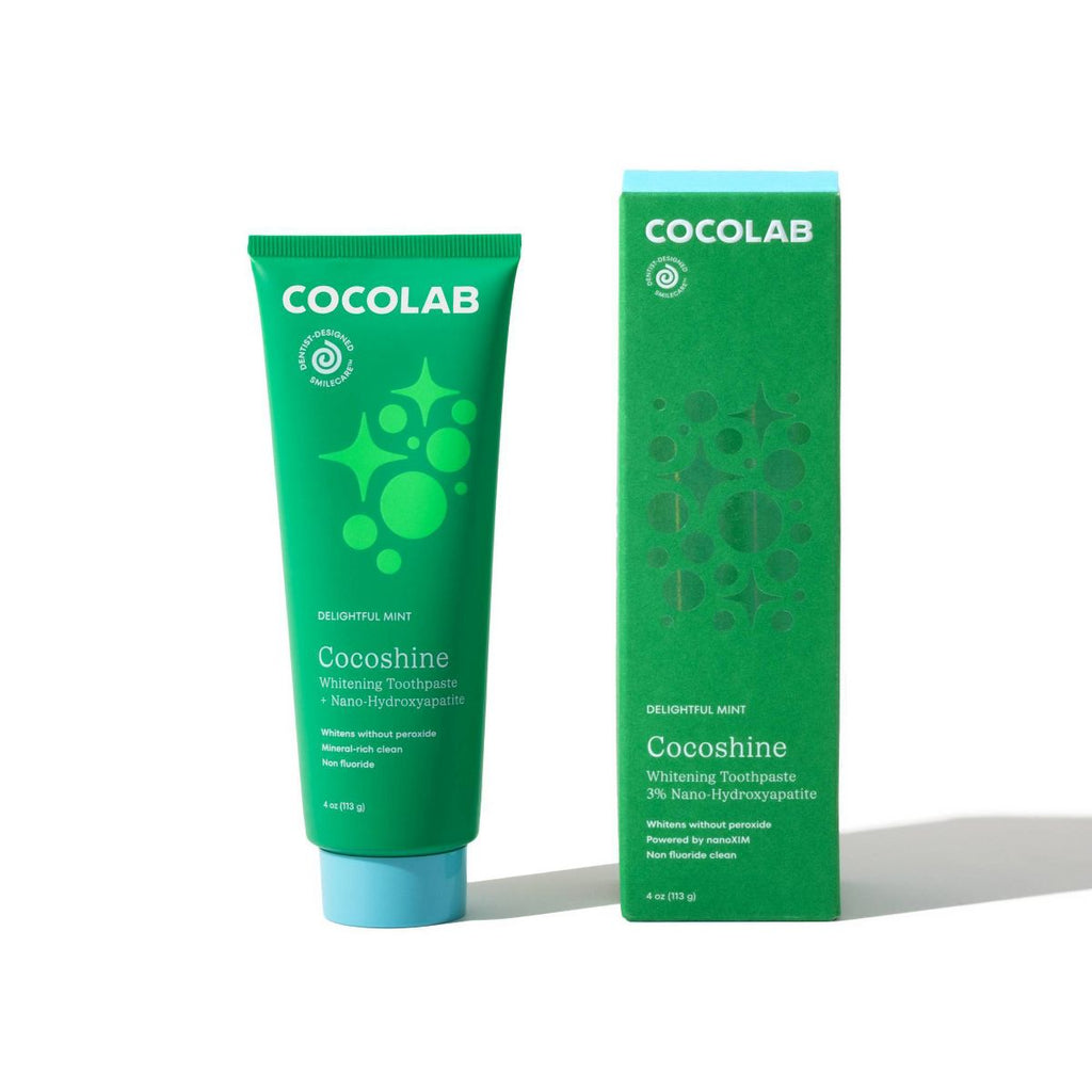 Cocolab Cocoshine Whitening Non-Fluoride Nano Hydroxyapatite Toothpaste - Delightful Mint - 4oz