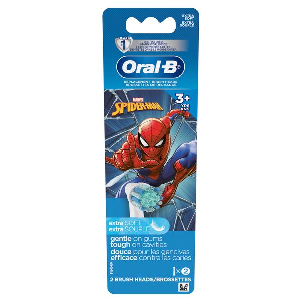 Oral-B Marvel's Spider-Man Kids Extra Soft Replacement Brush Heads - 2ct