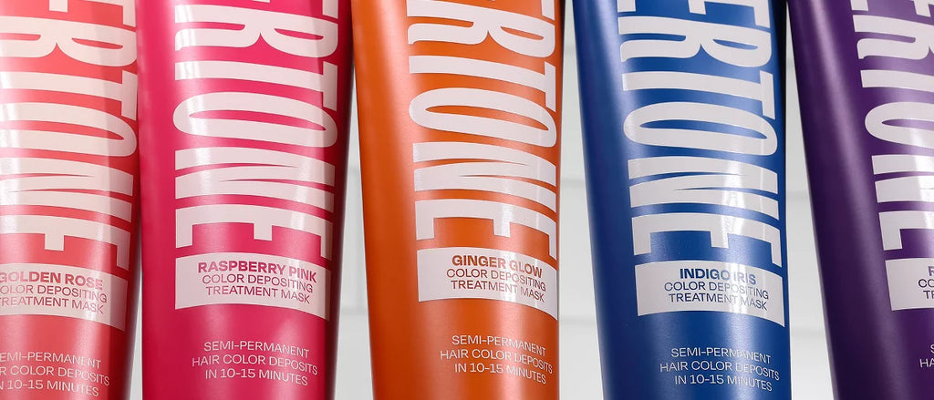 Overtone Smoky Lavender Hair Mask- Semi-Permanent Hair Dye & Color Conditioner- Vegan, Ammonia-Free, Light Purple for Brown & Blonde Hair