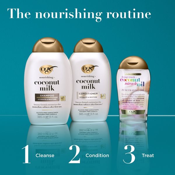 OGX Nourishing + Coconut Milk Conditioner for Strong & Healthy Hair - 13 fl oz