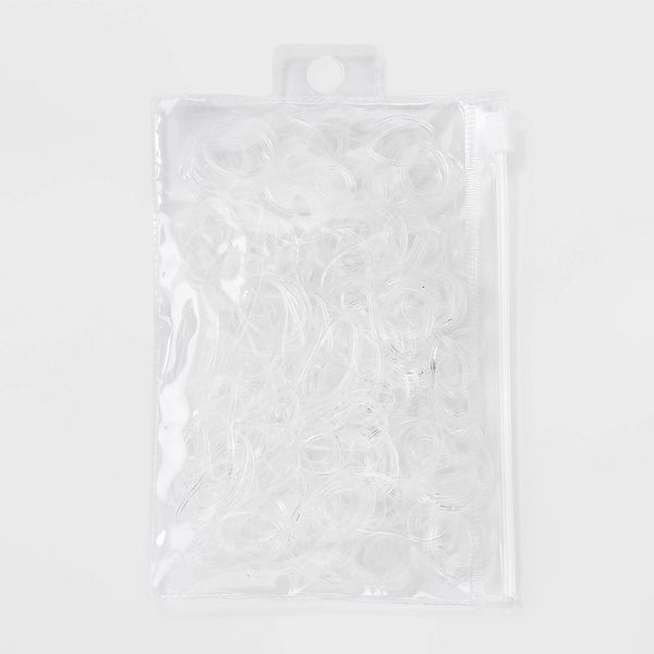 Kids' Medium Glitter Polybands - 500ct - Cat & Jack: Securing Hair, For All Hair Types, Includes Elastic