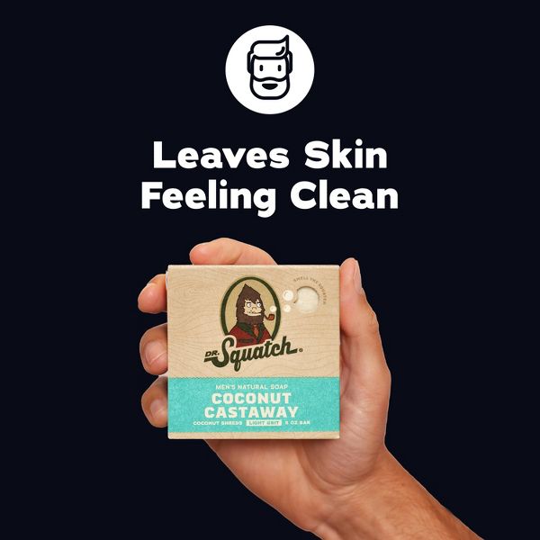 DR. SQUATCH Men's All Natural Bar Soap - Coconut Castaway - 5oz