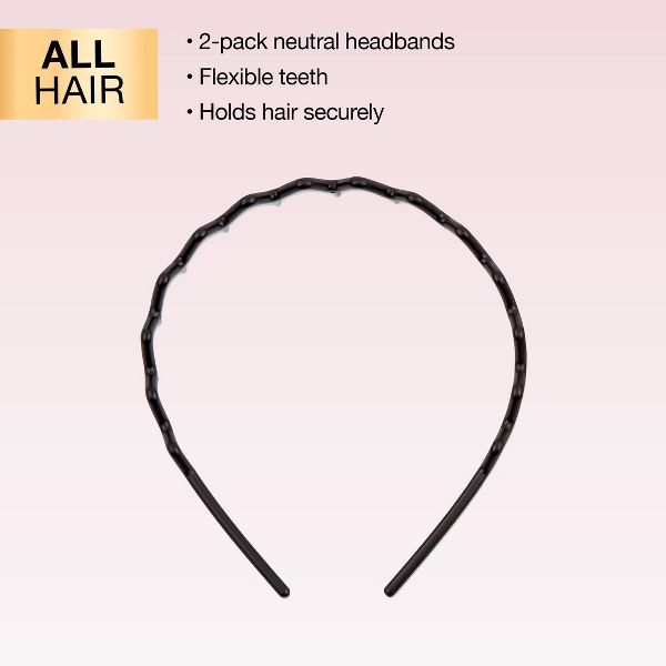scünci Zig Zag Headbands - All Hair - 2pcs