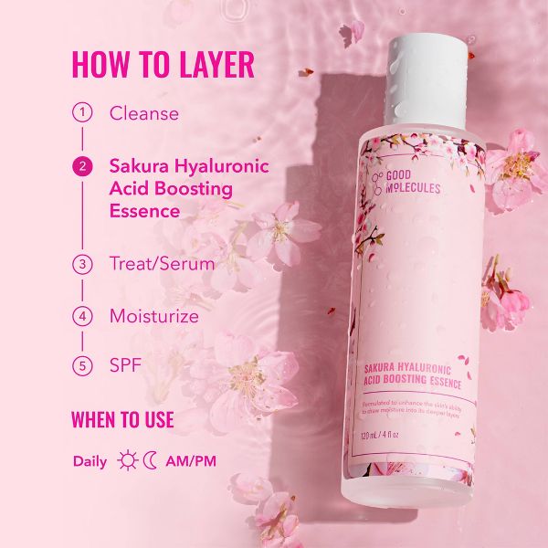 Good Molecules Sakura Hyaluronic Acid Face Boosting Essence - 120ml
