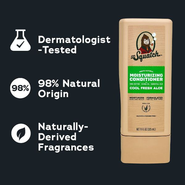 DR. SQUATCH Men's Natural Conditioner - Cool Fresh Aloe - 11 fl oz